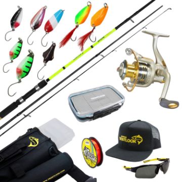 Bild von Ensemble complet de pêche à la truite Troutlook Big Trout Set - canne à pêche, moulinet, ligne, accessoires, 14 pièces