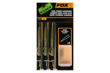 Fox EDGES™ 50lb Camo Leadcore Power Grip Lead Clip Kwik Change Leaders