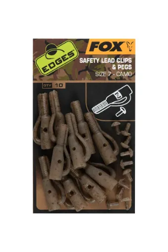 Fox EDGES™ Camo Safety Lead Clip & Pegs (Size 7)