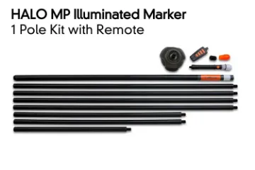 Fox Halo Illuminated Marker Pole – 1 Pole Kit Including Remote