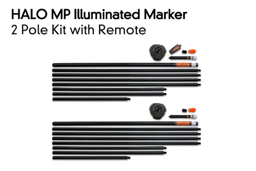 Fox Halo Illuminated Marker Pole – 2 Pole Kit Including Remote