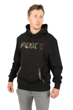 Fox Fox LW Black/Camo Print Pullover Hoody