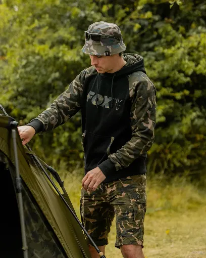 Fox Fox Black / Camo Raglan Hoodie