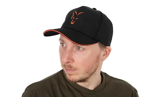 Fox Collection Baseball Cap Black & Orange