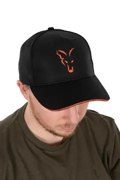 Fox Collection Baseball Cap Black & Orange