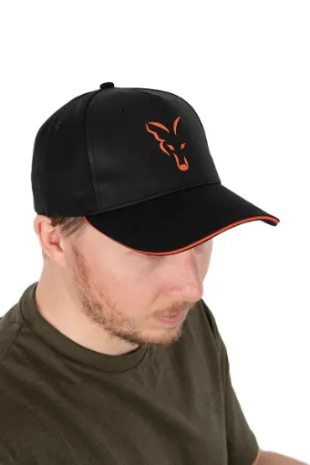 Fox Collection Baseball Cap Black & Orange