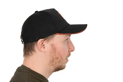 Fox Collection Baseball Cap Black & Orange