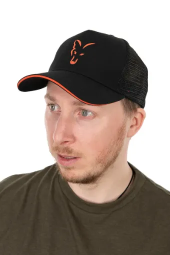 Fox Collection Trucker Cap Black & Orange