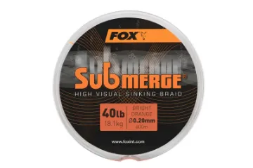 Fox Submerge Bright Orange Sinking Braid 40lb/18.1kg - 0.20mm - 300m