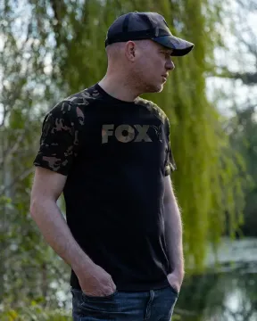 Fox Fox Black / Camo Raglan T S