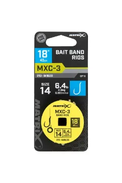 Matrix MXC-3 18” Bait Band Rigs MXC-3 Size 14 Barbless / 0.18mm / 18" (45cm) / Band - 8pcs