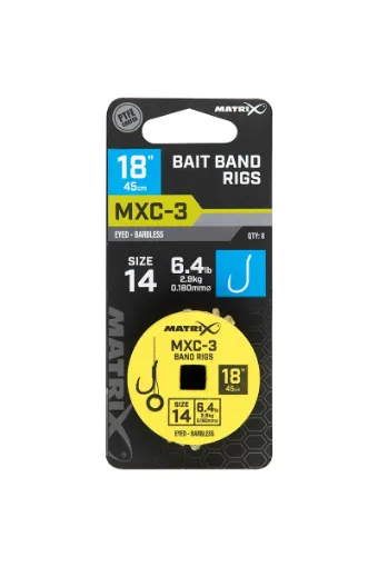 Matrix MXC-3 18” Bait Band Rigs MXC-3 Size 14 Barbless / 0.18mm / 18" (45cm) / Band - 8pcs