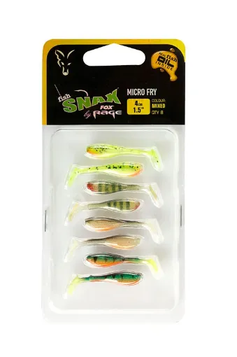 Fox Mixed Colour Lure Packs Micro Fry Mixed Colour 4cm x8