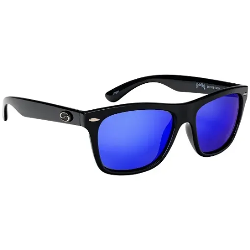 Strike King SK Plus Cash  Shiny Black Frame Multi Layer White Blue Mirror Gray Base Lens