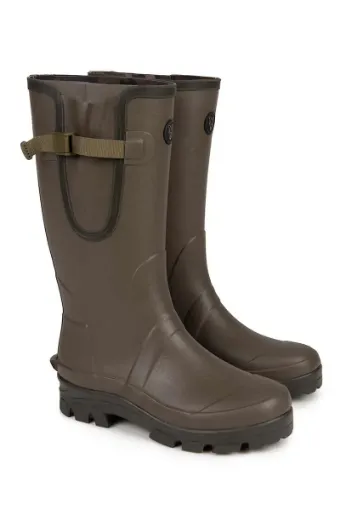 Fox Neoprene lined Camo/Khaki Rubber Boot