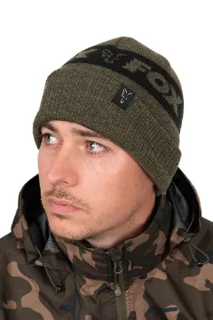 Fox Collection Beanie Hat - Green & Black