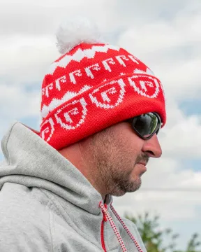 Fox Rage Red & White Bobble Hat