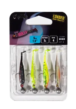 Fox Rage Ultra UV Micro Tiddler Fast Mixed Colour Loaded Lure Pack