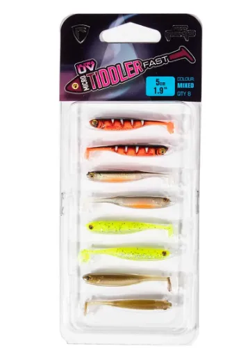 Fox Rage Micro Tiddler Fast Mixed Colour Lure Pack