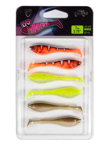 Fox Rage Mini Fry Mixed Colour Lure Pack