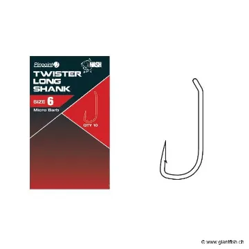 Twister Long Shank Size 1 Micro Barbed