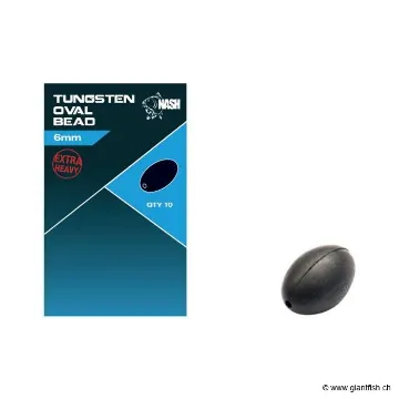 Tungsten Oval Bead 6mm