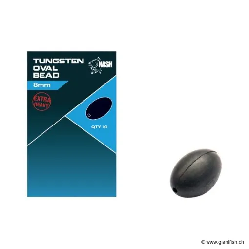 Tungsten Oval Bead 8mm