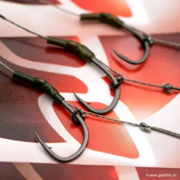 Bas de Ligne Monté Korda N-Trap DF Rig Size 8 Wide Gape Barbless 20 lbs