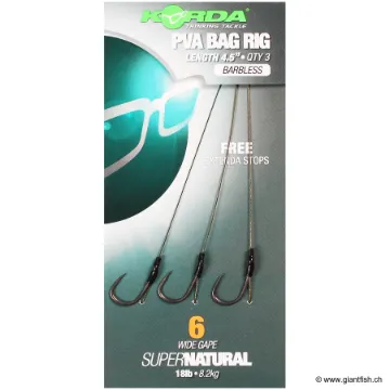 Bas de Ligne Monté Korda Solidz PVA Rig Size 6 Wide Gape 18 lbs