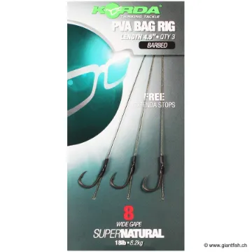 Bas de Ligne Monté Korda Solidz PVA Rig Size 8 Wide Gape 18 lbs