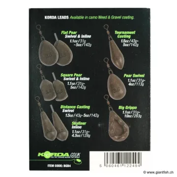 Plomb Korda Square Pear Swivel - par 2