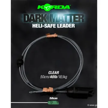 Dark Matter Leader Heli Safe Clear 40lb 50cm