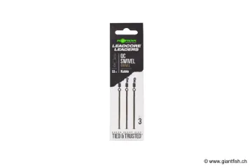 Bas de Ligne Monté Korda Kable Leadcore Leader QC Swivel Gravel - 50 cm