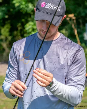 T-Shirt Manches Longues Guru Hexagon Sun Core Shirt UPF 50+ Grey - Gris