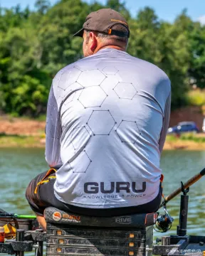 T-Shirt Manches Longues Guru Hexagon Sun Core Shirt UPF 50+ Grey - Gris
