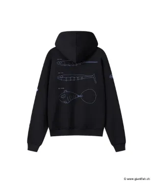 Sweat à Capuche Nays Range Hoodie Black - Noir