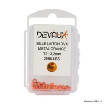 Billes en Laiton Devaux METAL ORANGE - 25 pièces