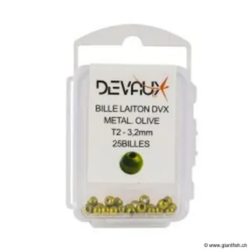 Billes en Laiton Devaux METAL OLIVE - 25 pièces