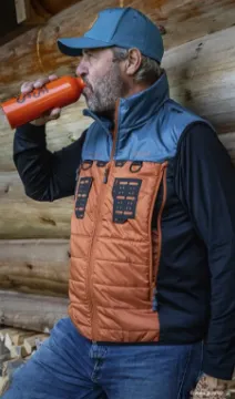 Doudoune Devaux TREK'FLY Orange/Bleu