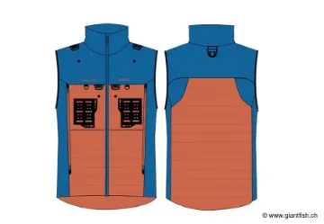 Doudoune Devaux TREK'FLY Orange/Bleu