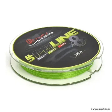 Tresse UF (Ultimate Fishing) PE Line X8 Chartreuse 200 m