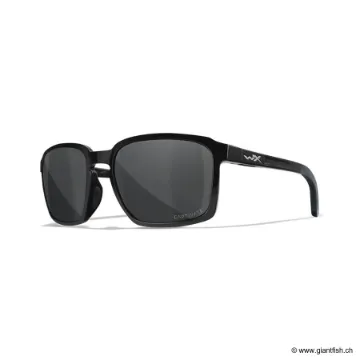 Lunettes Polarisantes Wiley X Alfa Captivate Polarized - Verres Smoke Grey - Monture Gloss Black