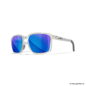 Lunettes Polarisantes Wiley X Alfa Captivate Polarized - Verres Blue - Monture Gloss Clear Crystal