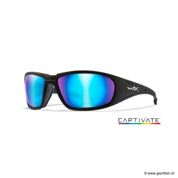 Lunettes Polarisantes Wiley X Boss Captivate Polarized - Verres Blue - Monture Matt Black