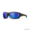 Picture of Wiley X Gravity Captivate Polarized Sunglasses - Blue Lenses - Black Crystal Frame