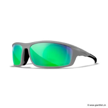 Lunettes Polarisantes Wiley X Grid Captivate Polarized - Verres Green - Monture Matte Cool Grey