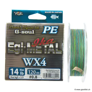 Tresse YGK G-Soul WX4 EGI & METAL - 4 brins - 120 m