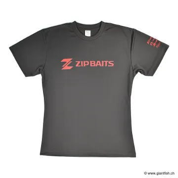 T-shirt Manches Courtes ZIP Baits Mesh - Gris/Rouge
