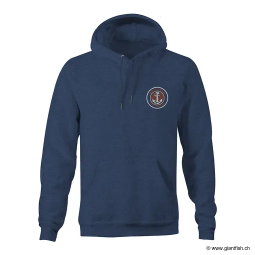 Sweat à Capuche GRUNDENS Displacement Hoodie Navy Heather - Bleu