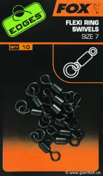 Émerillon FOX Edges Flexi Ring Swivel